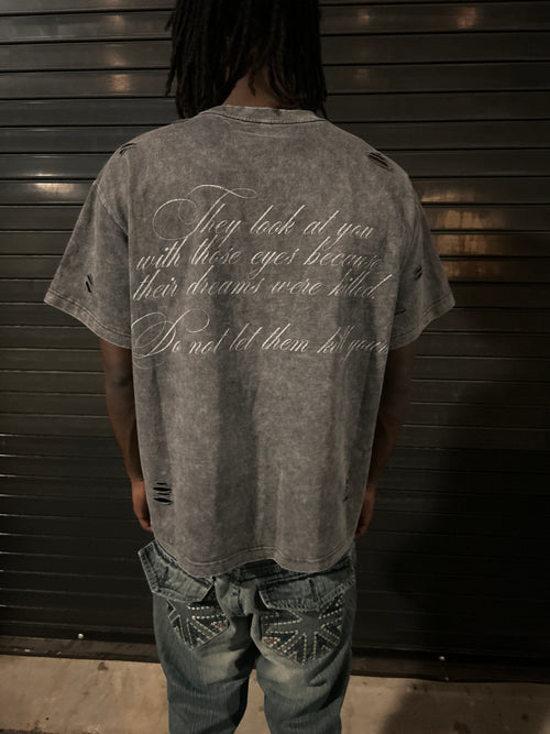 Digital Eyes distressed tee